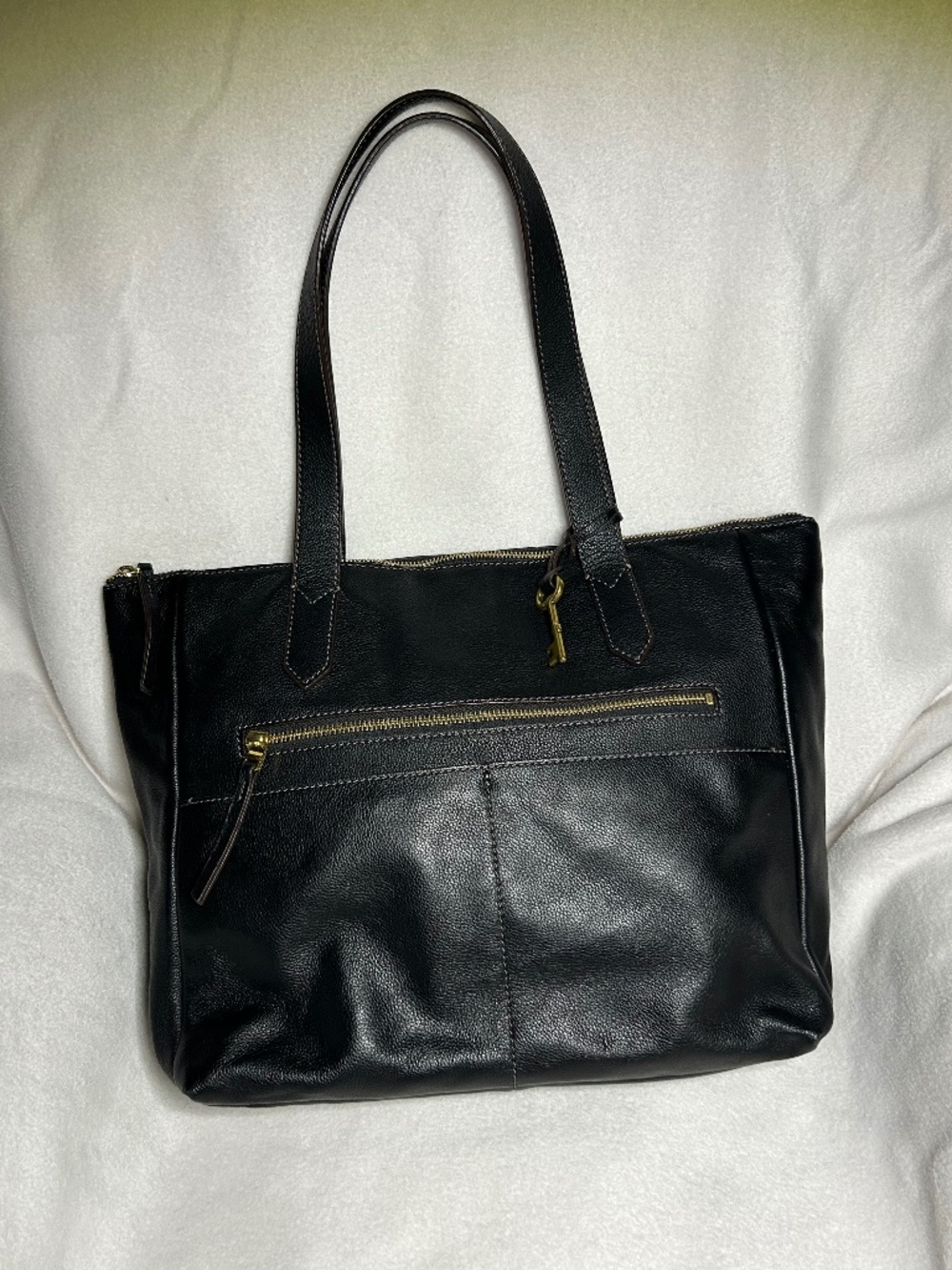 Fossil black tote bag in excellent condition